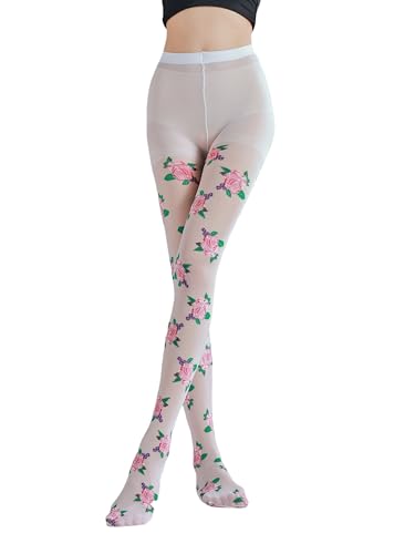 Image of Sahabowi Women Tights, Sheer High Waist Pantyhose, Vintage Control Top Stockings, Siwa6