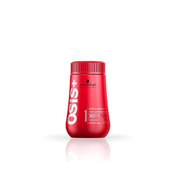 OSiS+ Dust It – Mattifying Volume Powder – long-lasting Hold, Strong Control and Separation – Matte Effect Texturizer Product for Wild Hair Styling and Volumizing, 0.35 oz