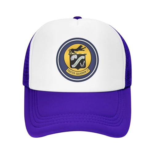 KEAAN Vf 21 Freelancers Trucker Hat Summer Mesh Cap with Adjustable Snapback Strap Unisex Purple
