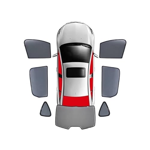 Pare soleil voiture pour Benz Classe C W204 2007-2014, kit complet 7 pièces pour vitres