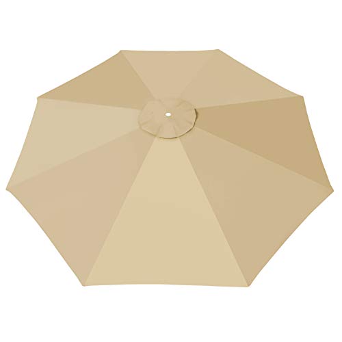 BenefitUSA 13ft 8 Ribs Umbrella Canopy Patio Umbrella Replacement Top (Beige)