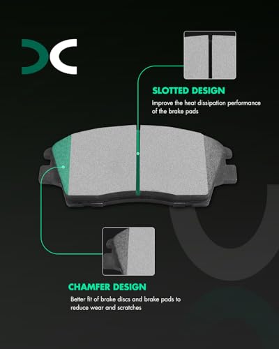 Image of SCITOO D1847 Ceramic Brake Pads Sets Front w /Hardware Replacement For Hyundai For Elantra 2017-2020,For Hyundai For Tucson 2016-2021,For Kia For Sportage 2017-2022