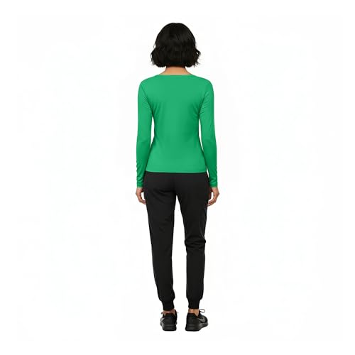 Image of Natural Uniforms Women's Long Sleeve Underscrub T-Shirt - Cotton Blend Scrub Base Layer for Nurses & Medical Professionals