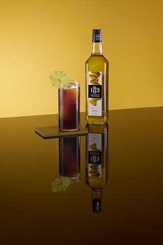 Image of 1883 Pineapple Syrup for Drinks, Made in France, 1 Liter Glass Bottle