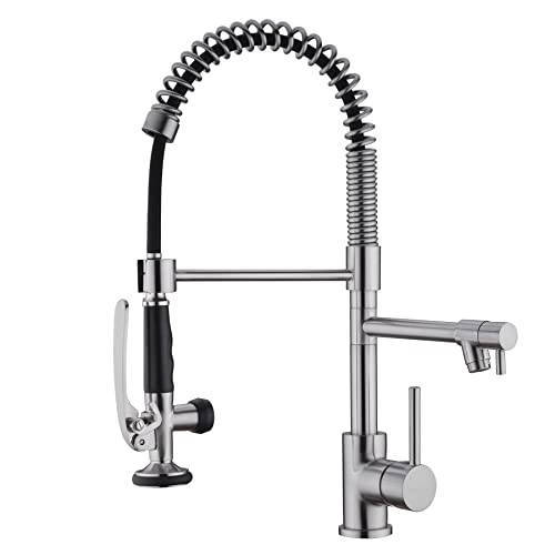 Robinet d'évier commercial en nickel brossé pour faciliter vos recettes
