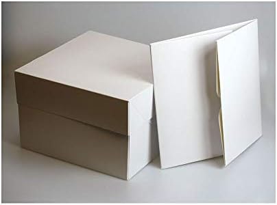 Art of Cake White Cake Boxes - 6'' (152 x 127mm sq.) - 5'' (127mm) deep (Pack of 5)