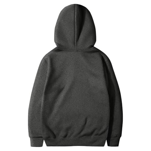 Hooded Drawstring Hoodies for Men Cute Thickened Preppy with Hood Sweaters 2025 Plus Size Solid Color Clothes Fall3