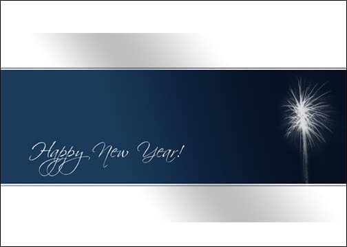 New Years Cards For Business & Family (Falling Fireworks) Bulk Greeting Card Set Pack Of 25 Happy New Year Cards With Envelopes For 2025 (5x7 Inch A7...