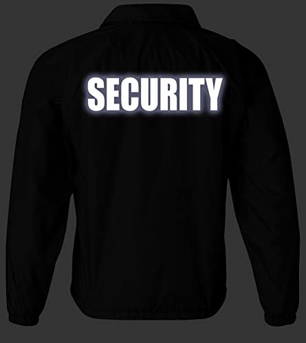 Smart People Clothing Security nylon jacket in with Reflective logos, front and back.4