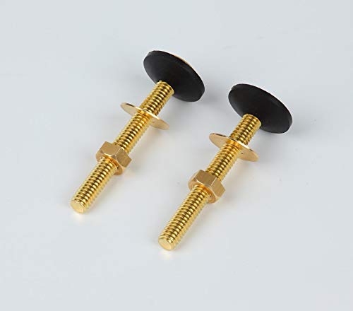Brass Toilet Bolt Screw And Nut Toilet Tank To Bowl Bolt Kits Screw Fixing Bolt 3 Inch Heavy Duty Bolt With Waterproof Rubber Gasket And Brass Gasket.(2 Pcs) #TOP1