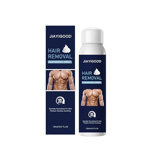 Mens Hair Removal Spray Foam for Body - Painless & Gentle Depilatory Cream with Natural Plant Extracts Soothing Formula for Armpits Chest Back & Legs for All Skin Types (Style 2)