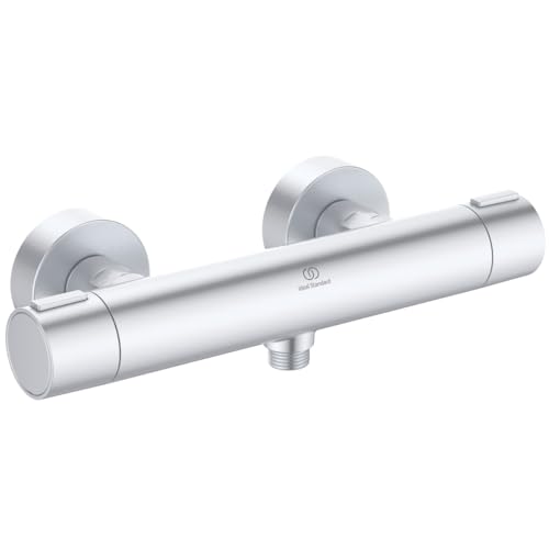 Ideal Standard Ceratherm Alu+ Mitigeur douche apparent, Fabriqué à partir de 100% d'aluminium recyclé, économise l'eau et l'énergie, fonction...