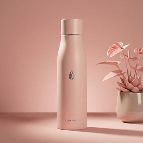 Image of AQUA VAULT PureX Self-Cleaning Smart Water Bottle - 750ml 25oz | With UV-C Purifier, Digital Temperature Display & Hydration Reminder | 316 Medical Grade Stainless Steel | 24H Cold-12H Hot