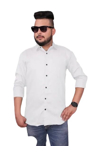 Image of Men's Cotton Casual Shirt, Brown, Full Sleeves, Regular Fit