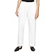Alfred Dunner All Around Elastic Waist Polyester Petite Pants - Pull-On Style, White, 10 Petite