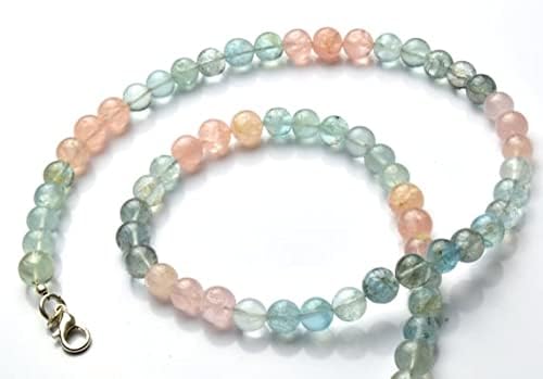 Aigue-marine multicolore LKBEADS : perles rondes de qualité supérieure