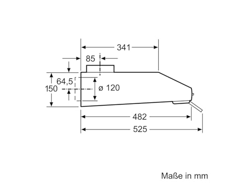 Siemens iQ100 LU62LFA21 Hotte standard largeur : 60 cm profondeur : 48.2 cm extraction et recirculation avec kit de recirculation supplémentaire - vue 10