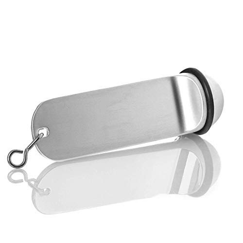Kerafactum Porte-clés Porte-clés pour clés d'hôtel Porte-clés Pension Hôtel Gravure design individuel en aspect argent noble avec anneau en caoutchouc...