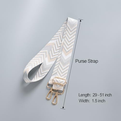 Image of chushui Metallic Thread Purse Strap for Women, Woven Replacement Bag Strap