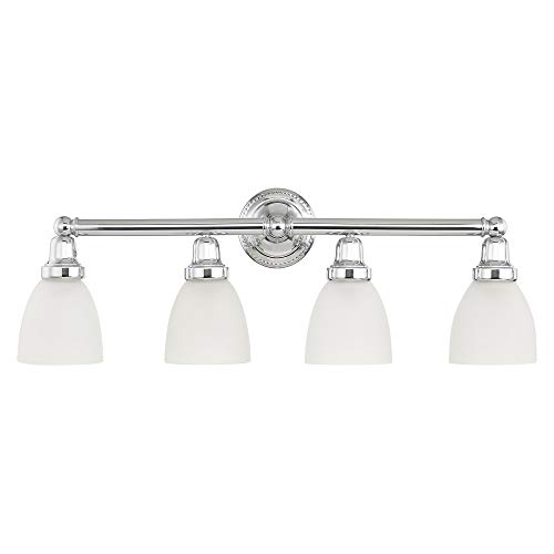 Image of Livex Lighting 1024-05 Classic 4-Light Bath Light, Chrome