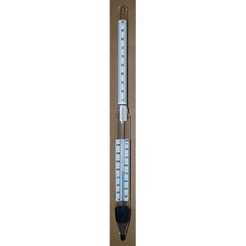 SafetyBlue Precision Hydrometer 45/90 API / 0/150°F Thermometer with NIST Certificate Cover