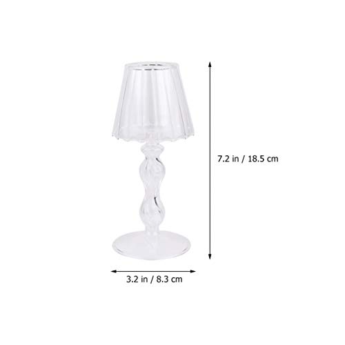 Besportble R10024T28BCH8E00NH Home Decor Glass Tea Light Candle Holder Desk Lamp Shaped Candle Holder Table Centerpiece Decor For Wedding Valentines Day New Year Dining Room Decor Wedding Decor thumb #1