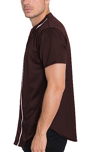 WEIV GEAR Camiseta de béisbol para hombre de manga larga con botones, uniforme activo de equipo miniatura 2