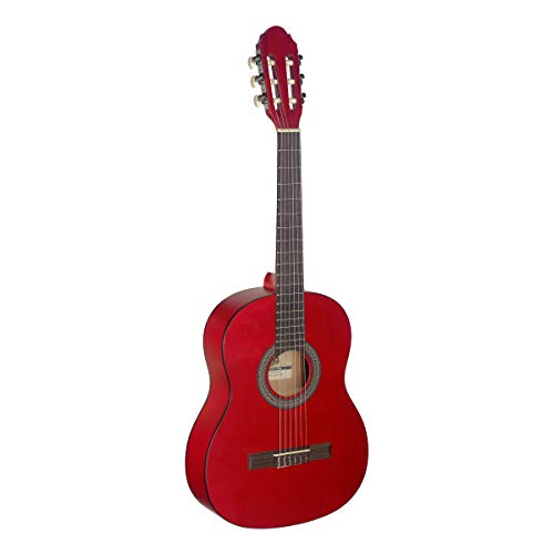Stagg C530 TR Guitare classique Rouge - Les Beatles, Paul McCartney, John Lennon, RIngo Starr, George Harrison Stagg C530 TR Guitare classique Rouge