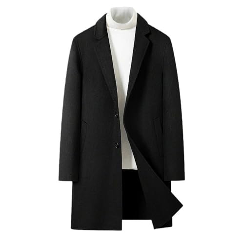 Trench en laine contre le froid hivernal manteau homme uni