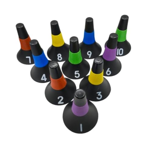 QSTDGVPW 10x Soccer Cones Horns Shaped Sign Barrel Roadblocks Signs Football Markers for Fitness Sport