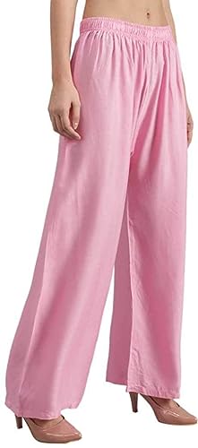 Image of Fancy Star Women Super-Combed Cotton and Rayon Solid Full Length Regular Palazzo