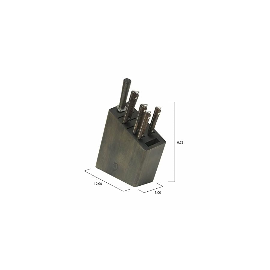 Shun-Cutlery-Kanso-6-Piece-Block-Set-Kitchen-Knife-and-Knife-Block-Set-Includes-Kanso-8-Chef-55-Santoku-6-Utility-35-Paring-Knives-Handcrafted-Japanese-Kitchen-Knives Shun Kanso 6 Piece Block Set, Includes 8" Chef's Knife, 3.5" Paring Knife, 6" Utility Knife, 5.5" Santoku Knife & More, Handcrafted Japanese Knife Set, AUS10A Stainless Steel Blades, Tagayasan Handles