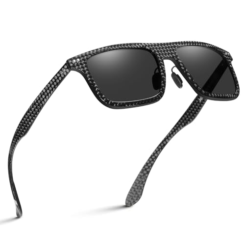 DUCO Polarized Sunglasses for Men Sun glasses All Carbon Fiber Frame 100% UV Protection for Driving Running Fishing DC8325