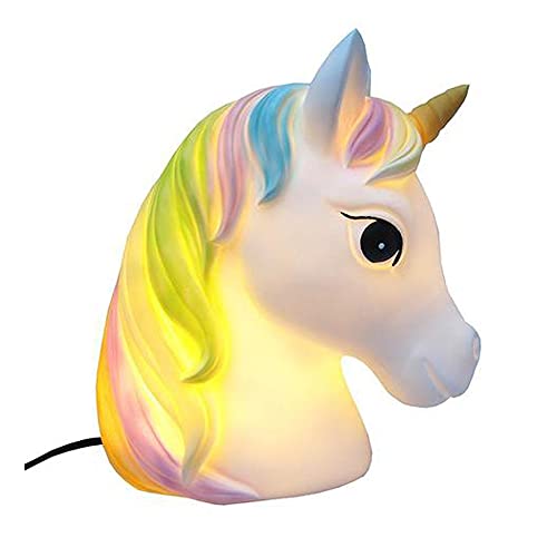 LED Nachtlicht Einhorn-Lampe Kinder-Nachttischlampe Tischlampe Schlummerlicht Weiß Cover
