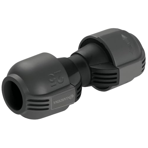 Gardena Sprinklersystem Verbinder: Verbindungsstück für Rohrverlängerung des Verlegerohrs, 25 mm, Quick&Easy Verbindungstechnik, werkzeuglos installierbar mit Gardena Verlegerohre 25 mm (2775-20) standard