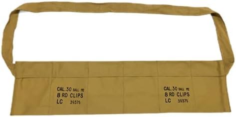 WWII/WW2 US Army Reprodution Bandolier panno di cotone originale per M1 Garand panno di cotone copertura