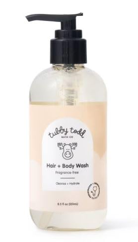 Tubby-Todd Hair & Body Wash, Fragrance Free, 8.5 fl oz, Pump Bottle