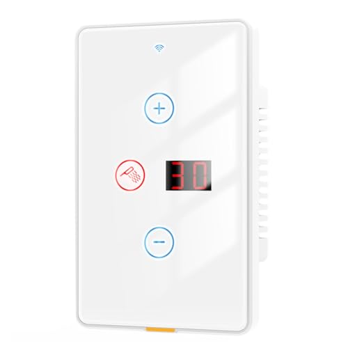 Interrupteur de chauffe-eau Wi-Fi Tuya 20A avec panneau mural tactile intelligent