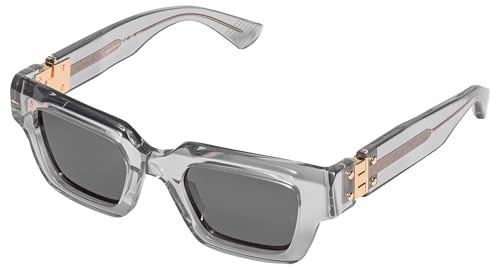 Womens Shiny Transparent Rectangular Sunglasses2