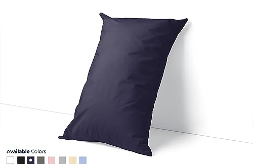 LivinEase Brushed Microfibre Pillow Cases 2 Pack (50 x 75cm), Navy Pillowcases 2 Pack- 100 GSM Soft - Image 2