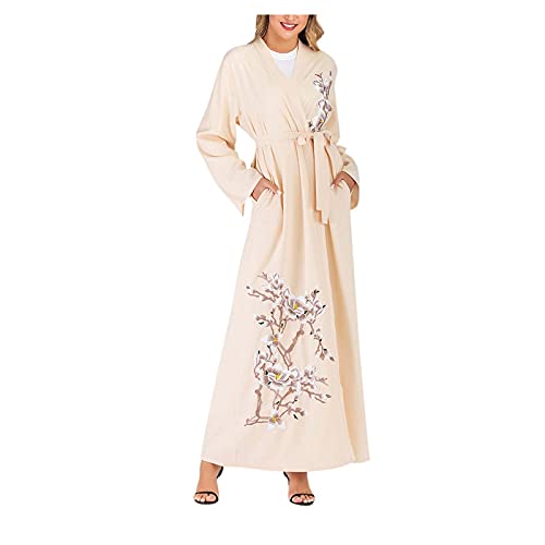Batas vestido maxi suelto islámico para comodidad y discreción total