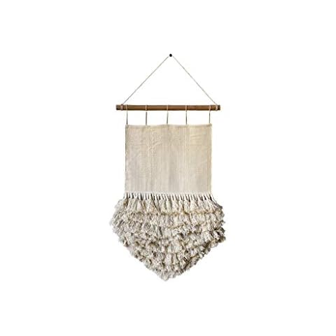 CASA BOHO Decorative Wall Tapestry Woven Wall Hanging Decorative Wall Hanging Boho Decor Boho Wall Decor Bohemian Wall Decor Boho Home Decor Wall Art Wall Textured Wall Tapestry 18x30 Cream Cover