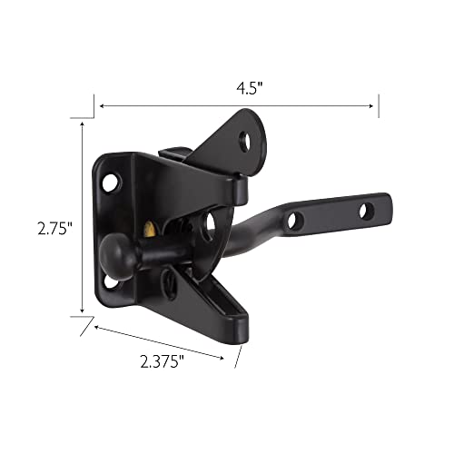 Image of Design House 189407-MB Self-Locking Heavy Duty Gate Latch 2-Pack Matte Black