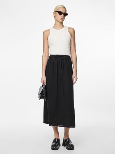 Jupe mi-longue PCPIA PIECES coupe fluide et taille haute