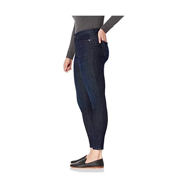 Amazon Essentials Women's Mid Rise Curvy Skinny Jean, Dark Wash, 14