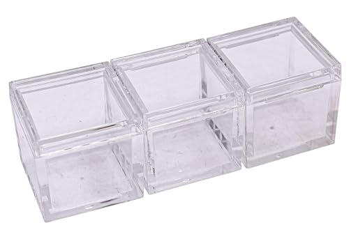 Image of 25pcs Acrylic Box Trays for 1 inch 25.4mm Element Cubes Clear Case Periodic Table Bracket for Elements Collections Science Education Displays
