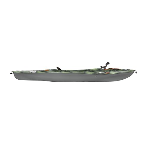 Image of Pelican Argo 100X - Angler Sit in Fishing Kayak - Vapor Black Lime - Lightweight Stable - Ergoform Padded seat - 10 ft