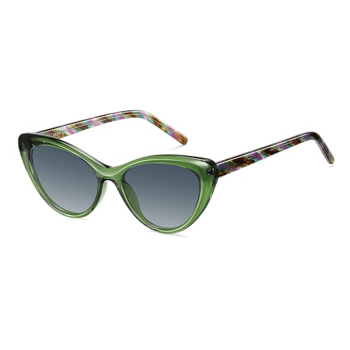 Image of SOJOS Acetate Cat Eye Sunglasses Women Handmade Polarized Retro Lightweight Fashion 90s Style UV400 Sunnies, Lola