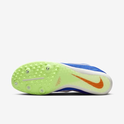 Nike Zoom Mamba 6 Track & Field Distance Spikes (DR2733-400, Racer Blue/Lime Blast/Safety Orange/White) Size 82