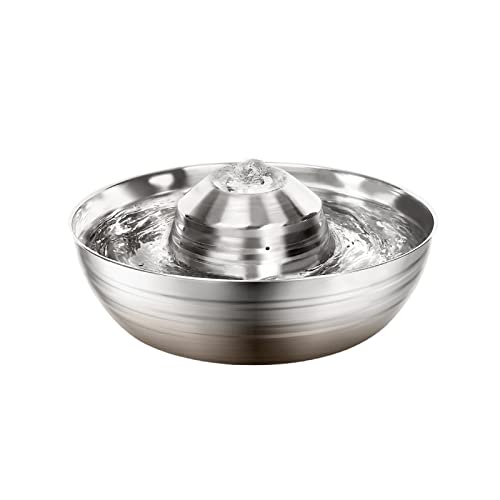 Fuente automática para agua de mascotas de acero inoxidable